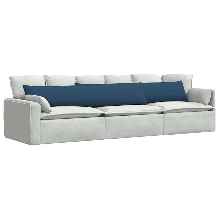 Coussins de canapé 2 pcs Bleu 200 x 40 cm tissu - 3