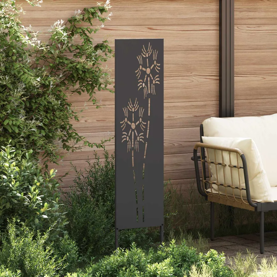 Écran de confidentialité de jardin Fretwork Noir 32 x 140 cm - 3