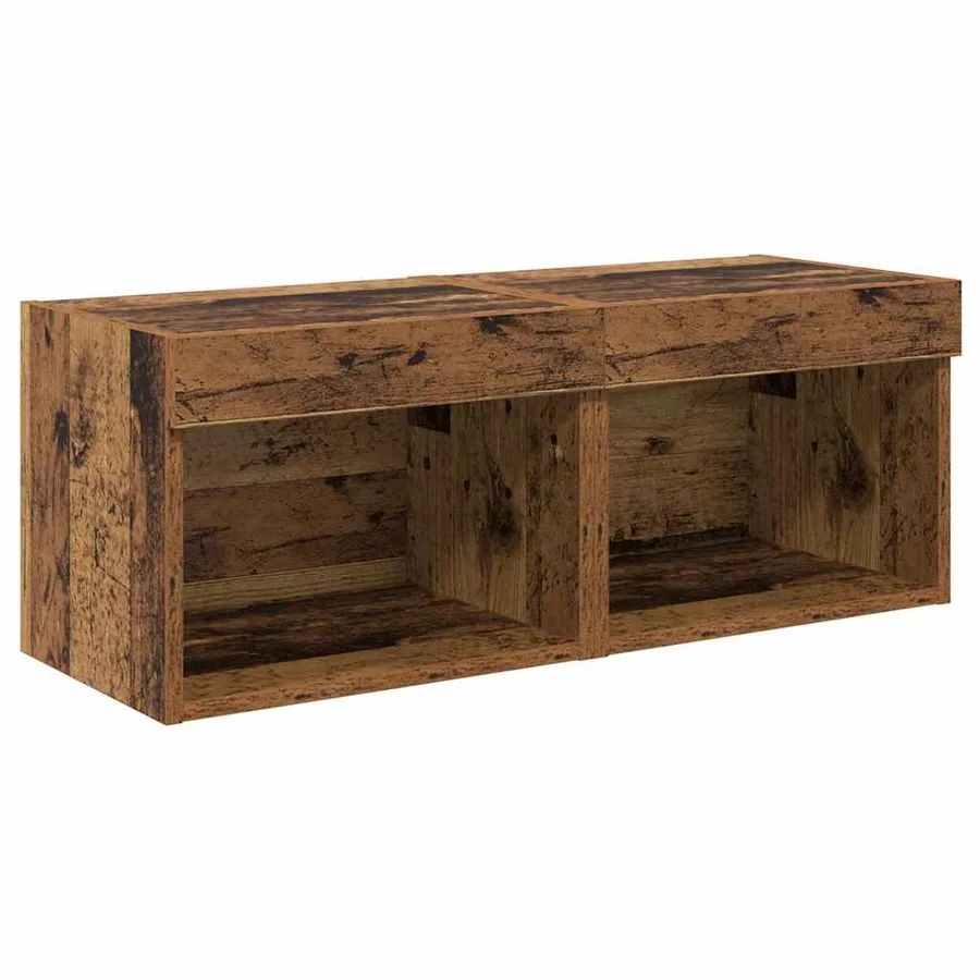Meubles TV muraux 8 pcs Bois ancien Bois d'ingénierie - 6