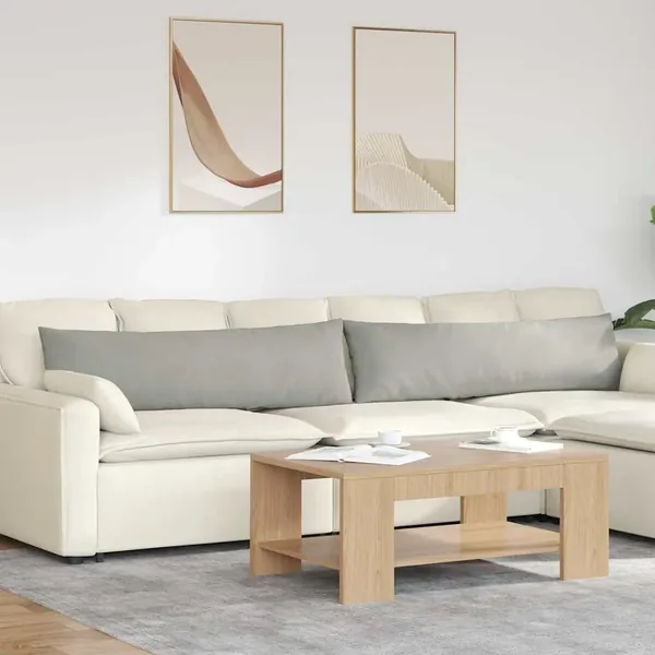 Coussins de canapé 2 pcs Gris clair 145 x 40 cm tissu
