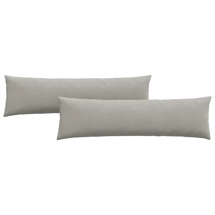 Coussins de canapé 2 pcs Gris clair 145 x 40 cm tissu - 2