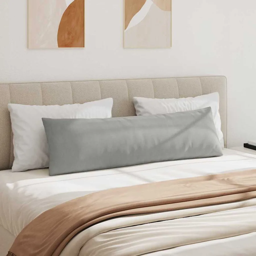 Coussins de canapé 2 pcs Gris clair 145 x 40 cm tissu - 4