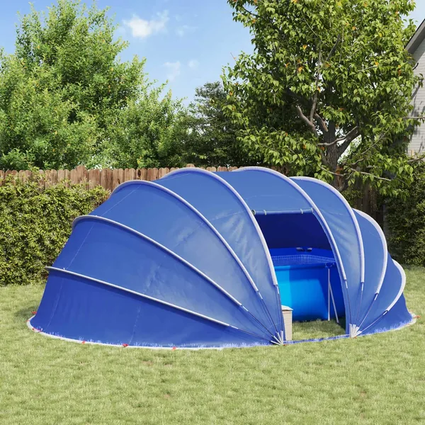 Dôme de tente de piscine 538 x 440 x 204 cm Bleu azure