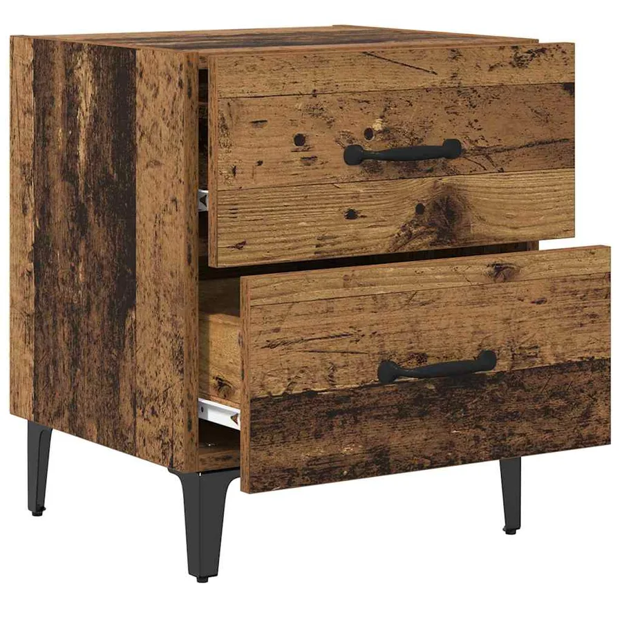 Armoire de lit Bois ancien 40 x 35 x 47,5 cm Bois d'ingénierie - 5