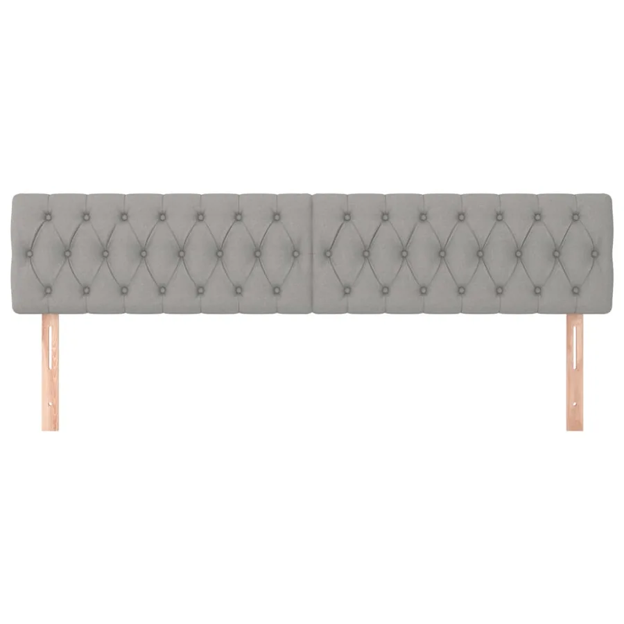 Têtes de lit Gris clair 180x7x78/88 cm Tissu - 3