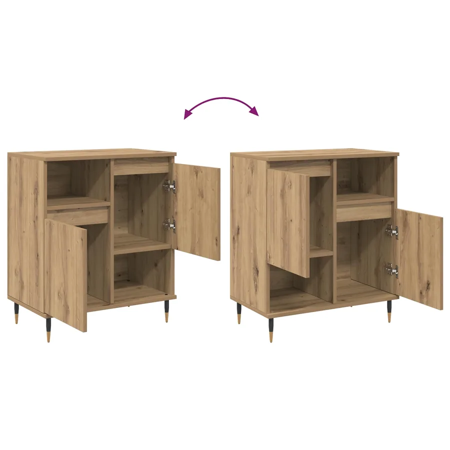Buffets 2 pcs chêne artisanal - 12