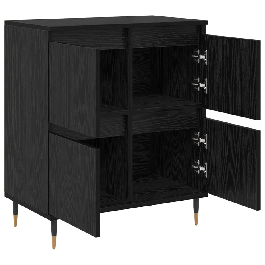 Armoire de rangement 3 pcs Chêne noir 60 x 35 x 70 cm - 6