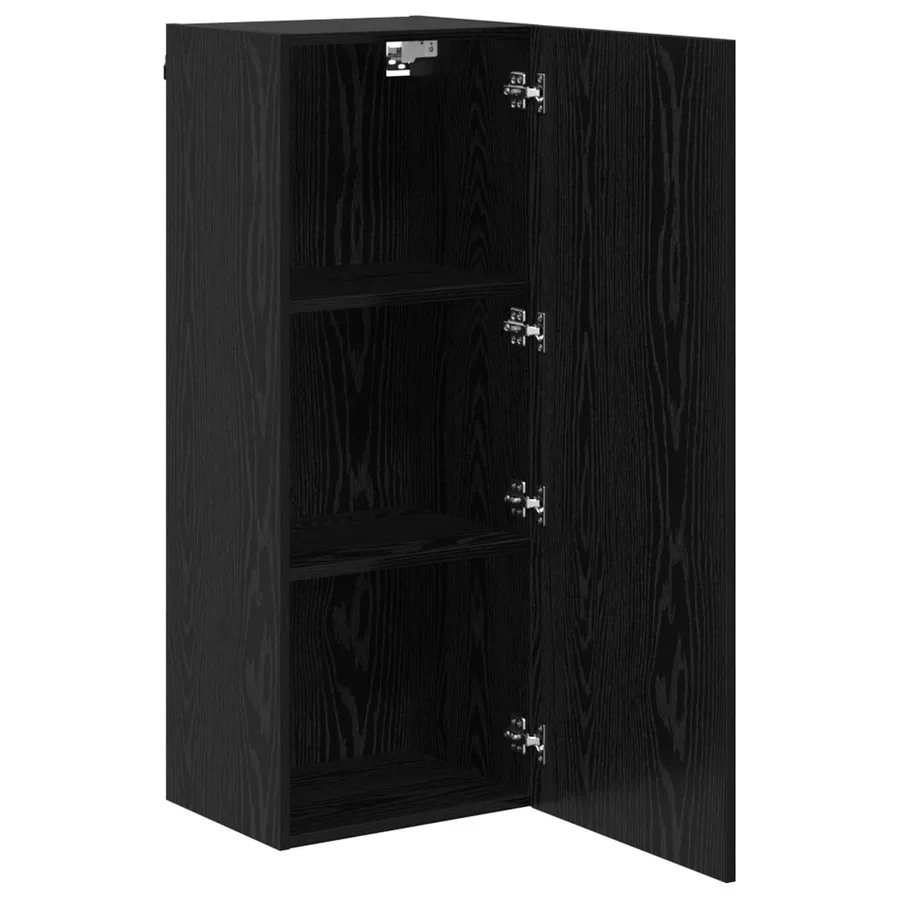 Meuble TV mural Chêne noir 40,5 x 30 x 102 cm Bois d'ingénierie - 5