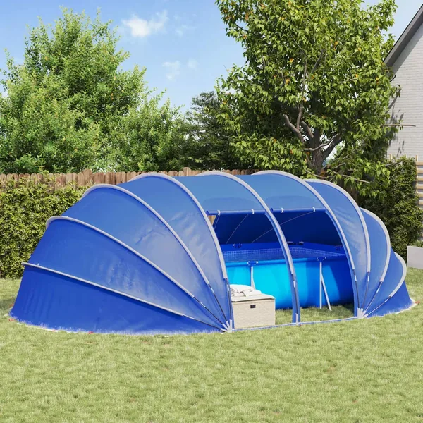Dôme de tente de piscine 640 x 432 x 205 cm Bleu azure