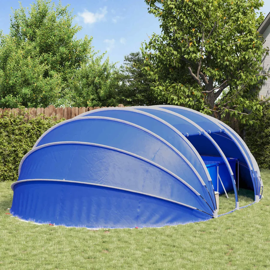 Dôme de tente de piscine 640 x 432 x 205 cm Bleu azure - 4