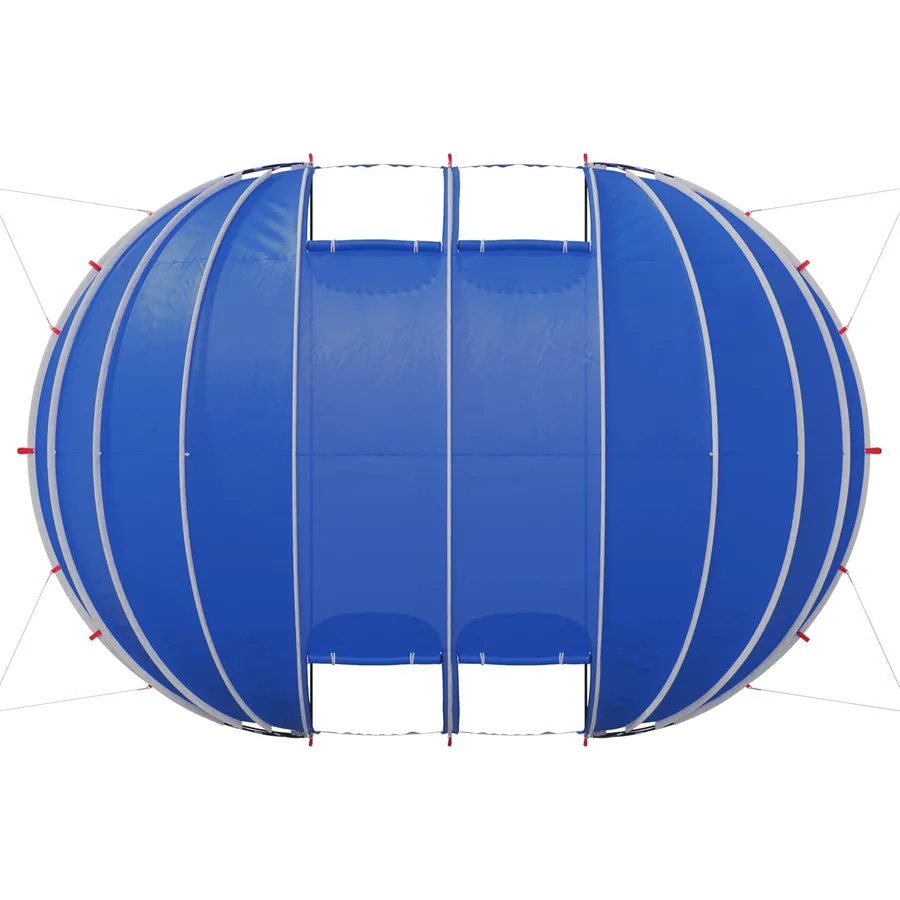 Dôme de tente de piscine 640 x 432 x 205 cm Bleu azure - 9
