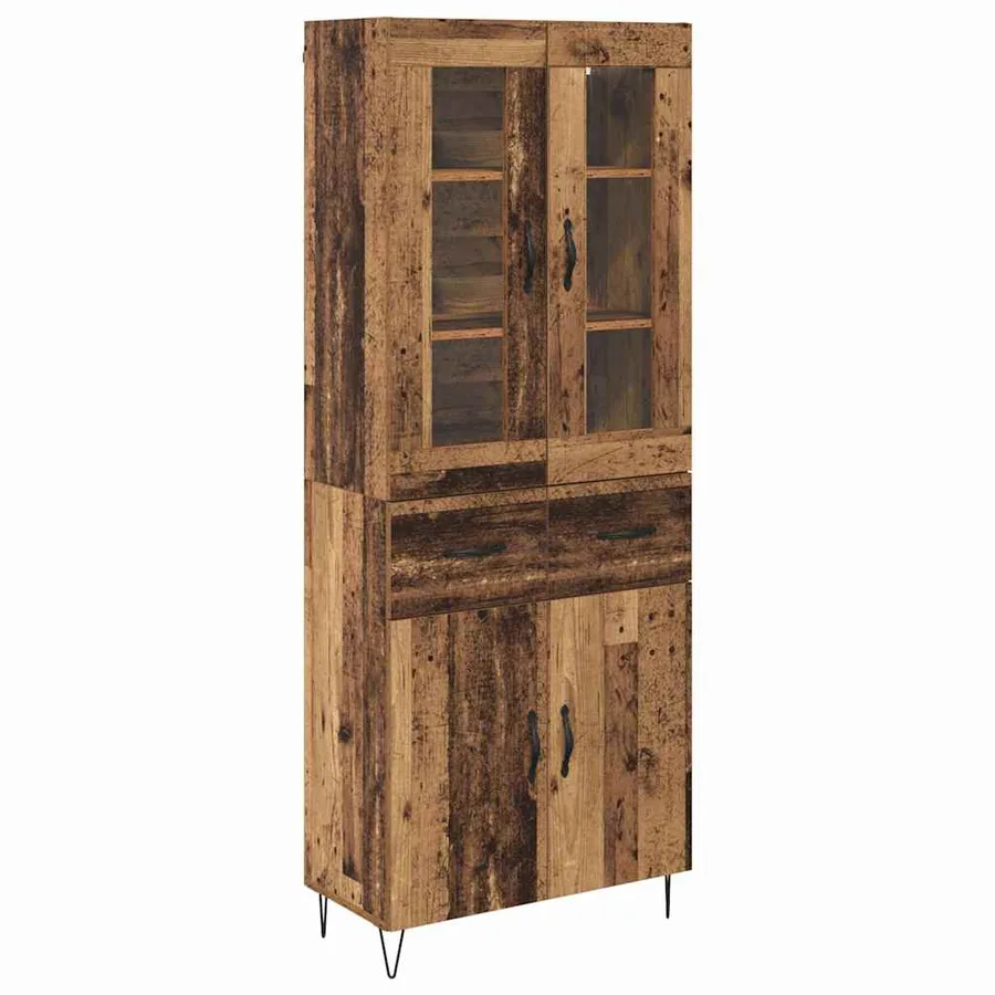 Haut Armoire Bois Ancien 69,5 x 34 x 90 cm Bois d'ingénierie - 2