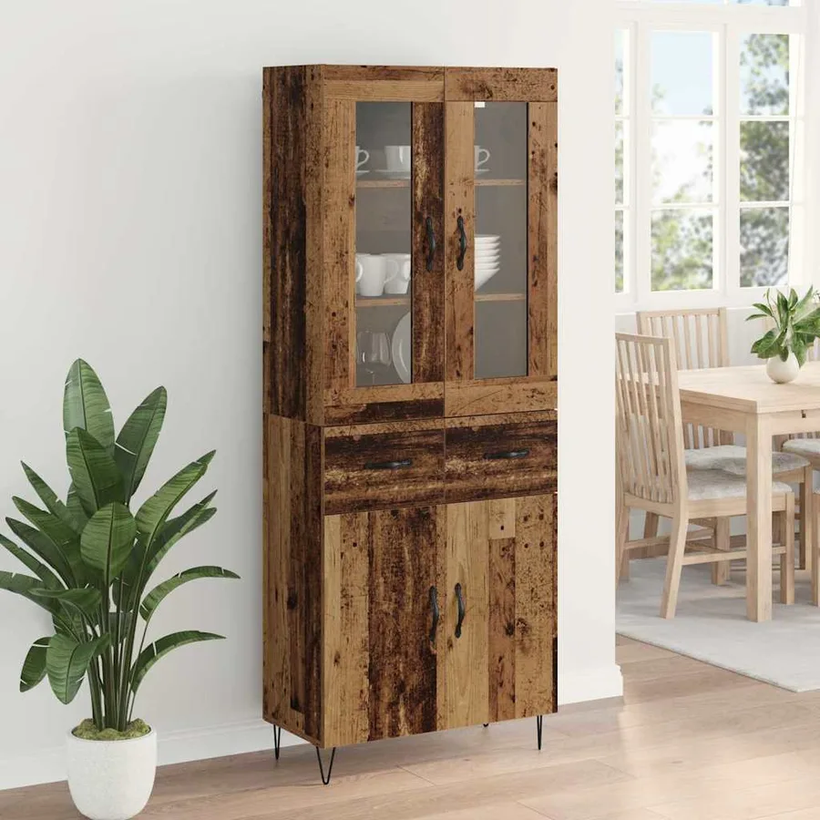 Haut Armoire Bois Ancien 69,5 x 34 x 90 cm Bois d'ingénierie - 4