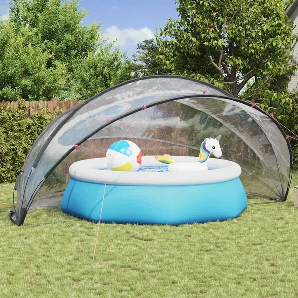 Dôme de piscine Transparent 546 x 516 x 250 cm PVC