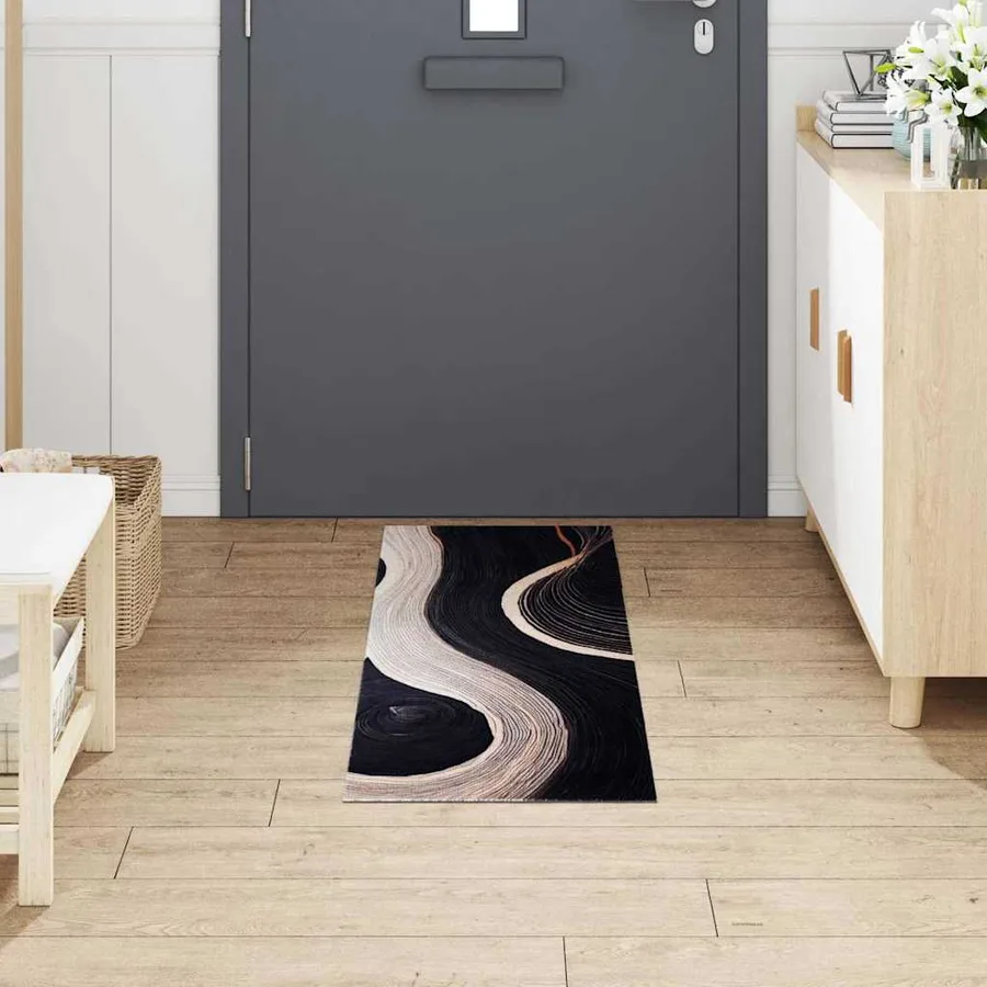 Tapis de Cuisine Noir 150 x 45 cm Velours - 3