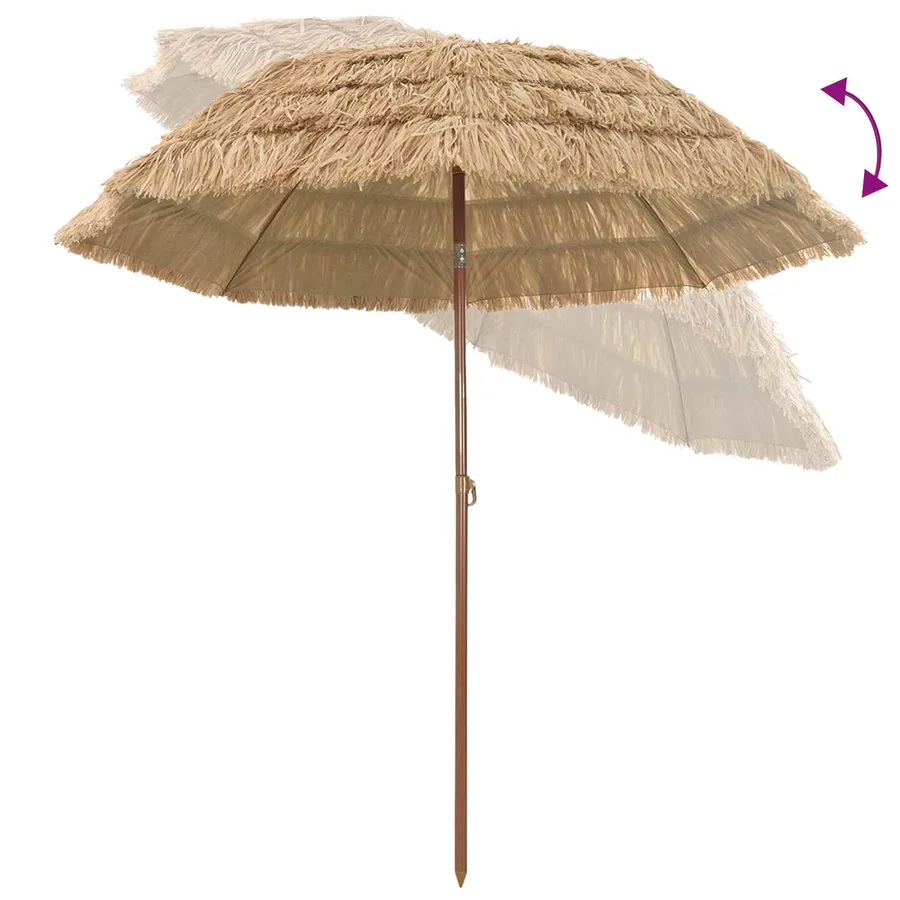 Parasol de jardin Naturel 205 x 205 x 210 cm - 5