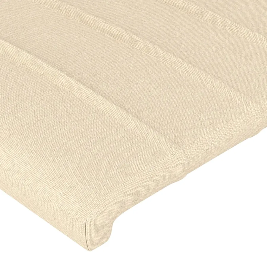Têtes de lit Crème 144x5x78/88 cm Tissu - 4