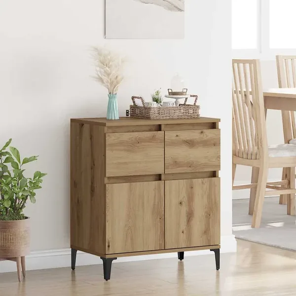 Buffet Chêne artisanal 60 x 35 x 70 cm Bois d'ingénierie et fer