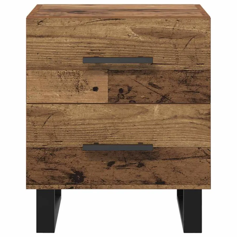 Cabinet de chevet avec tiroir Bois ancien 40 x 35 x 47,5 cm - 6