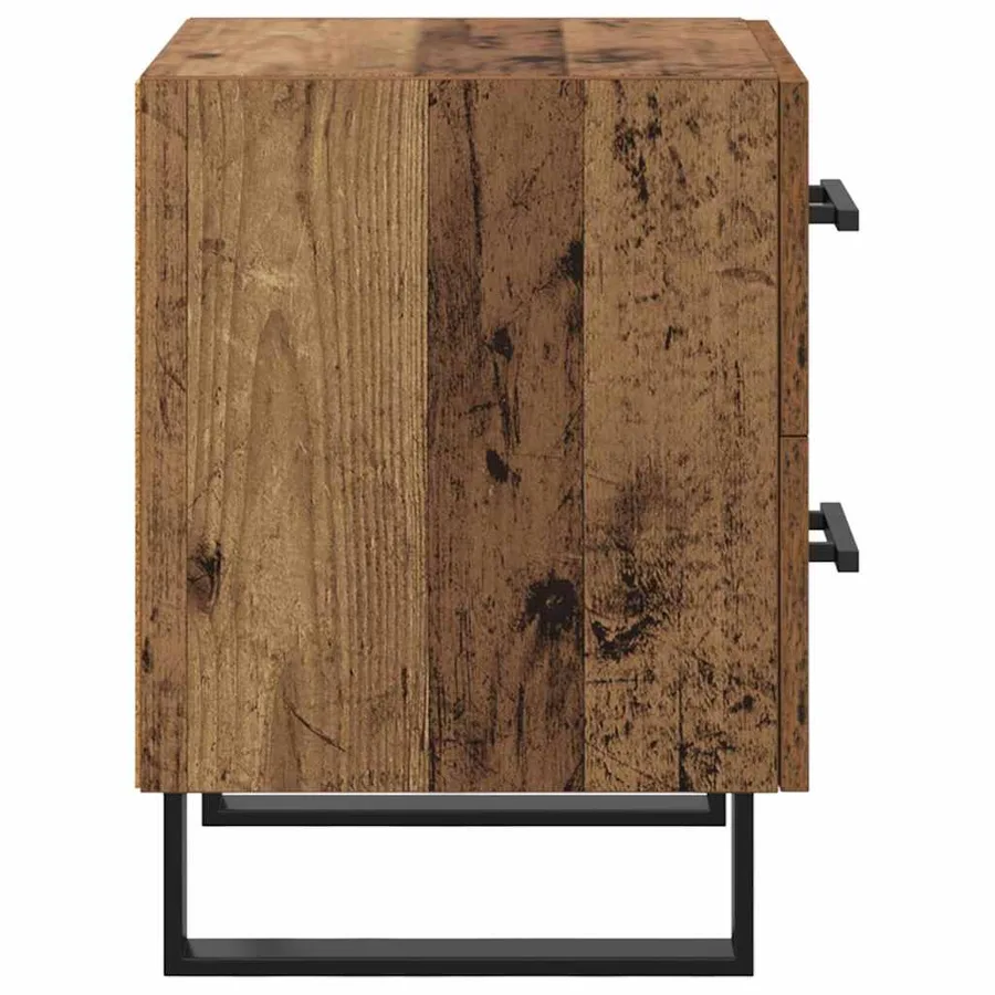 Cabinet de chevet avec tiroir Bois ancien 40 x 35 x 47,5 cm - 7