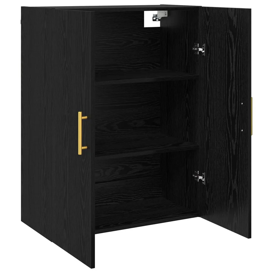 Meuble mural Chêne noir 69,5 x 34 x 90 cm Bois d'ingénierie - 5