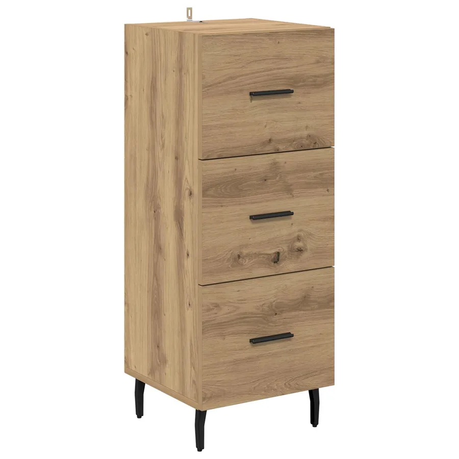 Buffet chêne artisanal 34 x 34,5 x 90 cm Bois d'ingénierie - 2