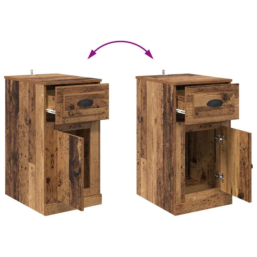 Meuble d'appoint Bois ancien 40 x 50 x 75 cm Bois d'ingénierie - 10