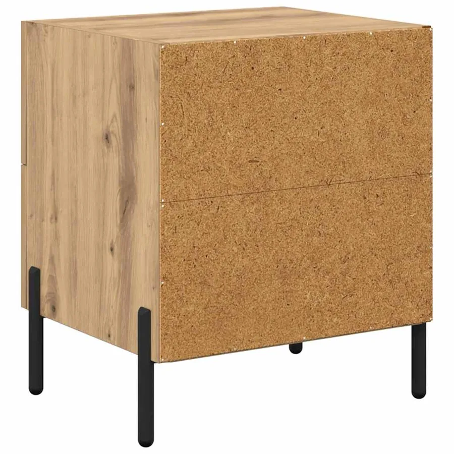 Cabinet de chevet 2 pc Chêne artisanal 40 x 35 x 47,5 cm - 9