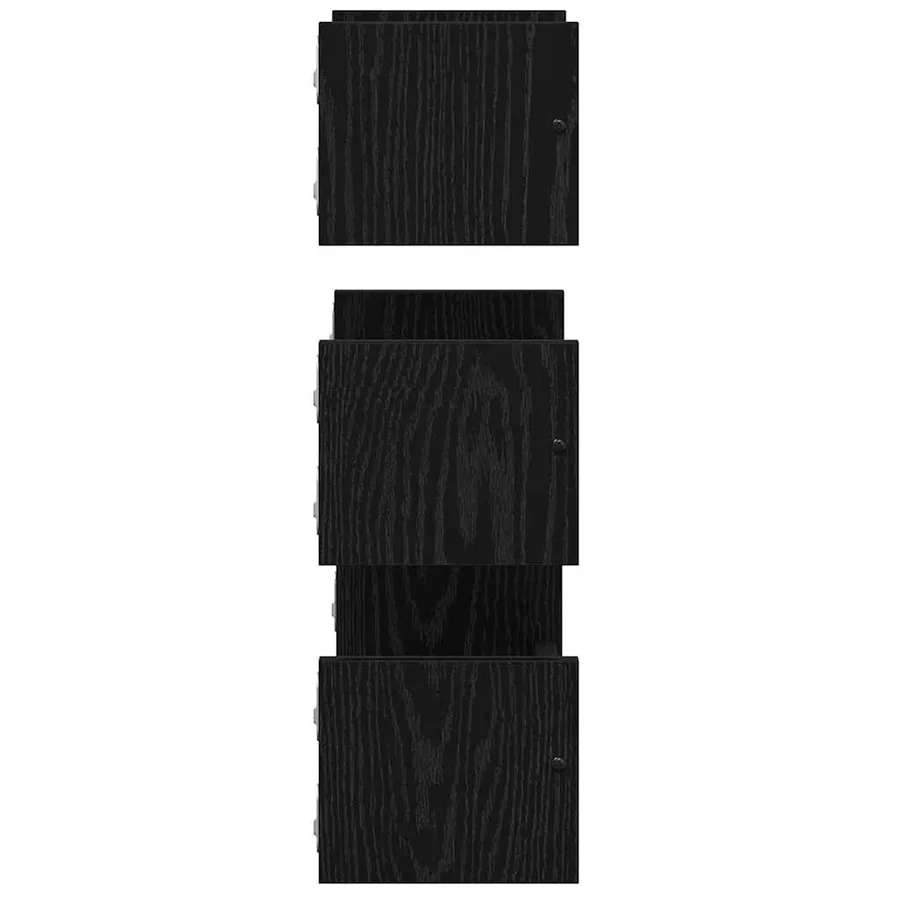 Ensemble d'étagères murales 3 pcs Chêne noir 40x16x14cm - 6