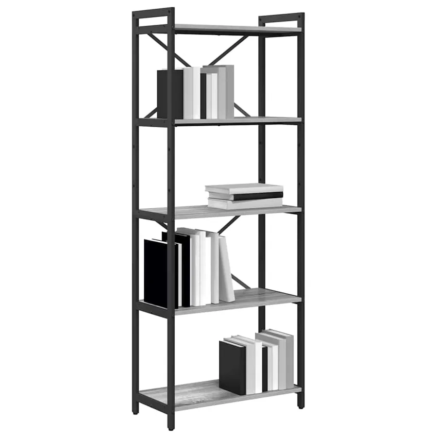 Étagère Sonoma gris 60 x 30 x 155 cm Bois d'ingénierie - 3