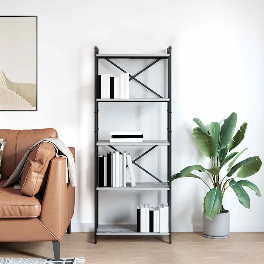 Étagère Sonoma gris 60 x 30 x 155 cm Bois d'ingénierie - 4