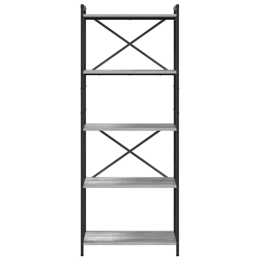Étagère Sonoma gris 60 x 30 x 155 cm Bois d'ingénierie - 5
