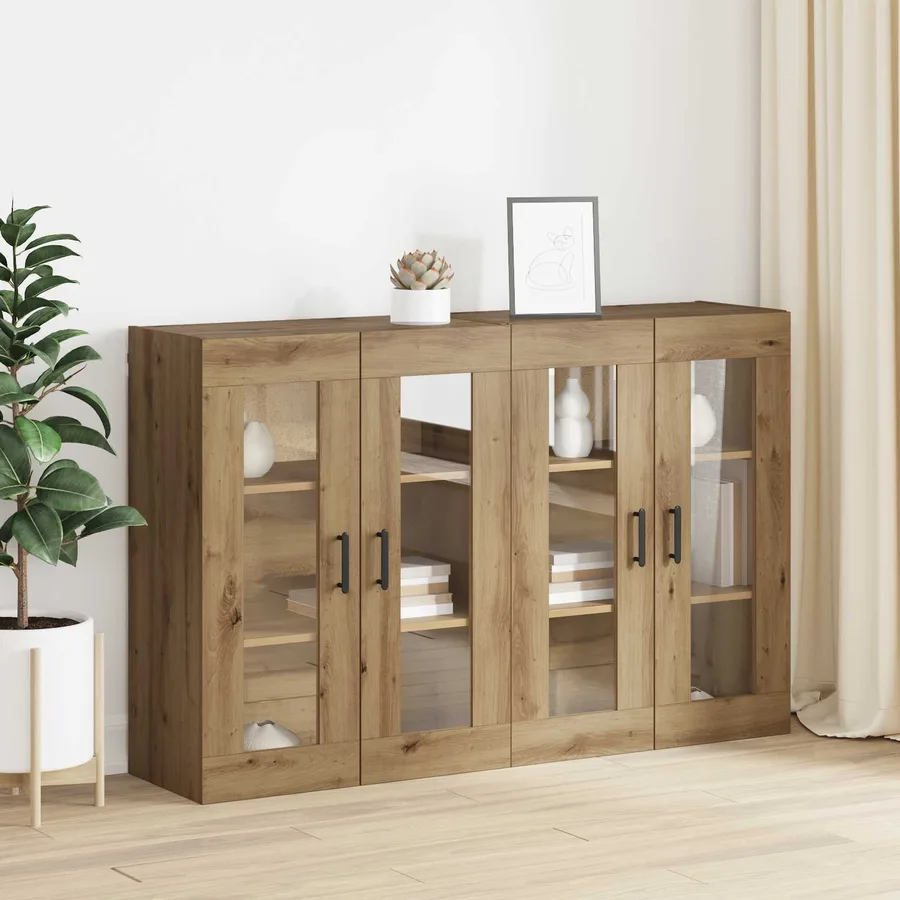 Armoires Murailles 2 pcs chêne artisanal 69,5 x 34 x 90 cm - 4