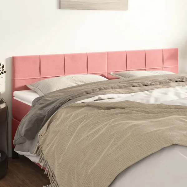 Têtes de lit Rose 200x5x78/88 cm Velours