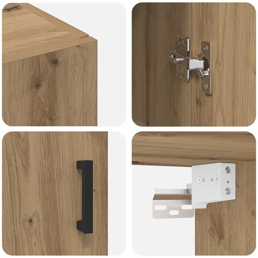 Armoire Murale 2 pcs Chêne artisanal 69,5 x 34 x 90 cm - 11