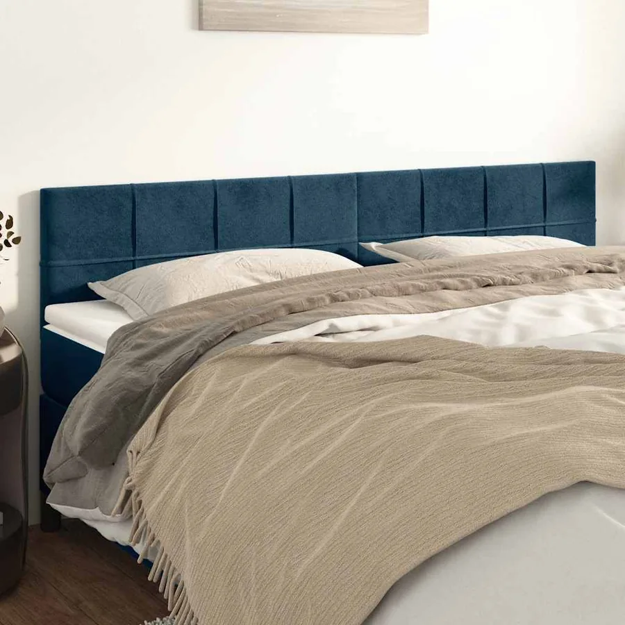 Têtes de lit Bleu foncé 180 x 5 x 78/88 cm Velours