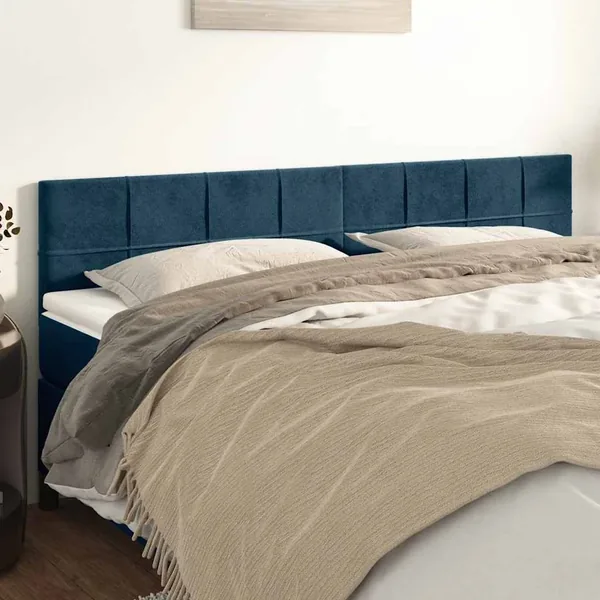 Têtes de lit Bleu foncé 180 x 5 x 78/88 cm Velours