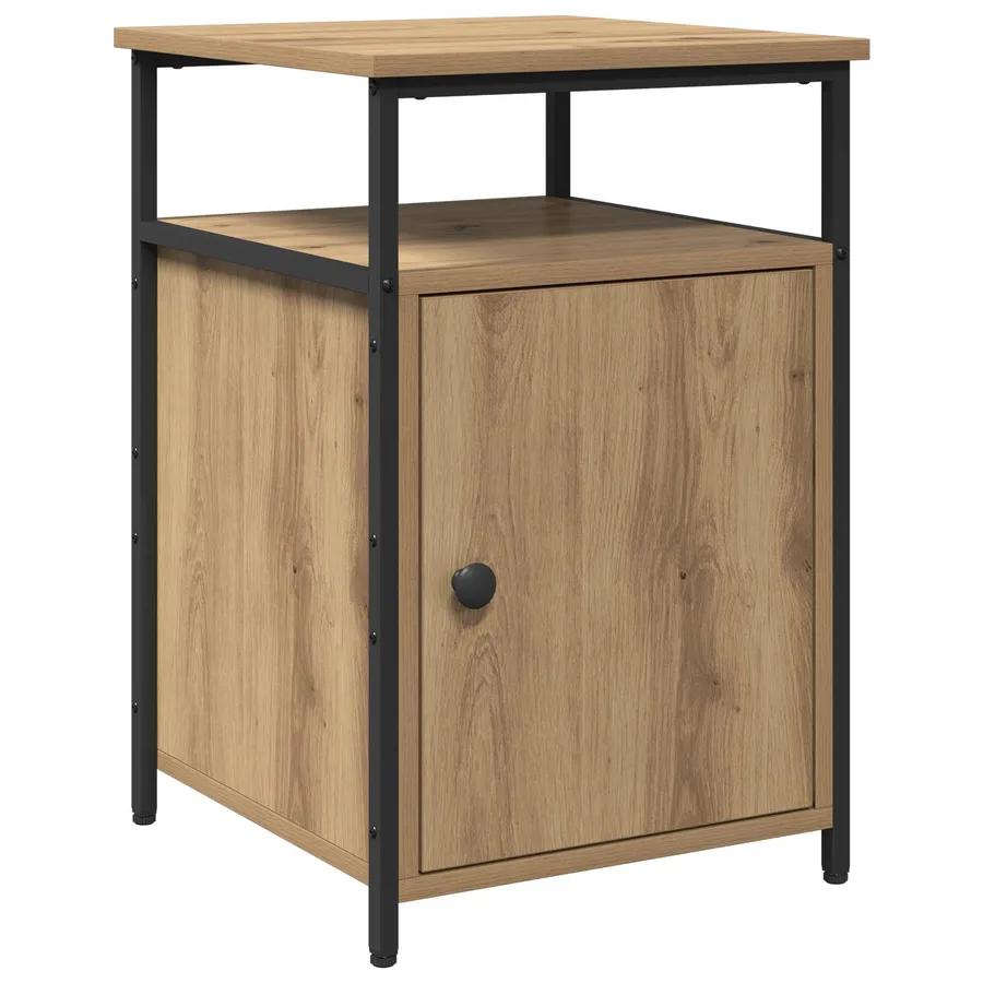 Cabinet de chevet chêne artisanal Bois d'ingénierie - 2