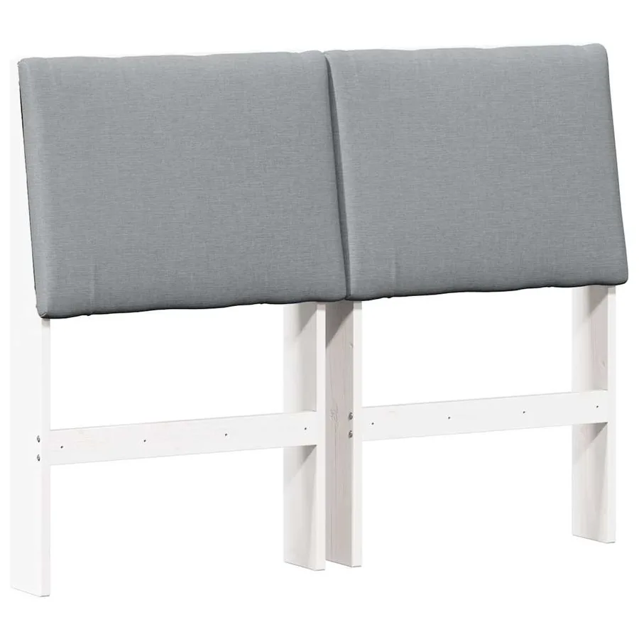 Tête de lit capitonnée Gris clair 135 cm Pin massif - 2