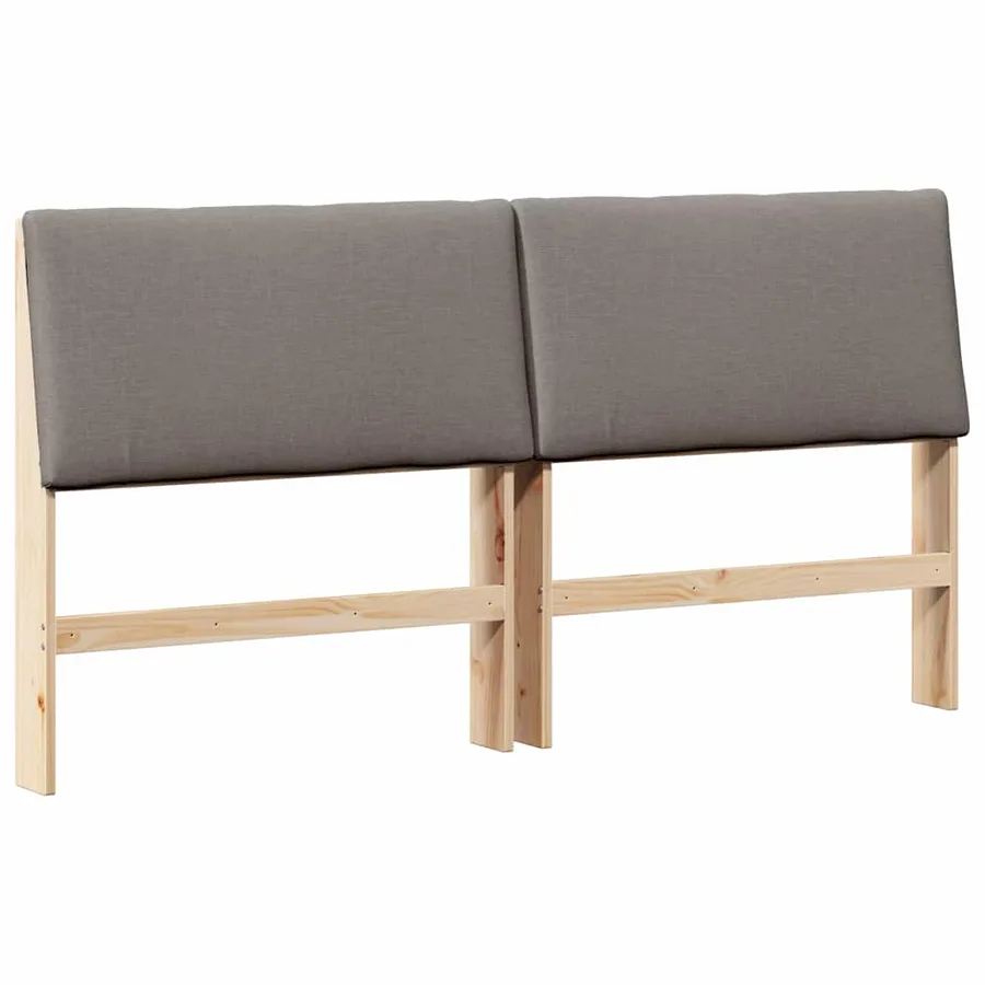 Tête de lit capitonnée Taupe 180 cm Pin massif - 2