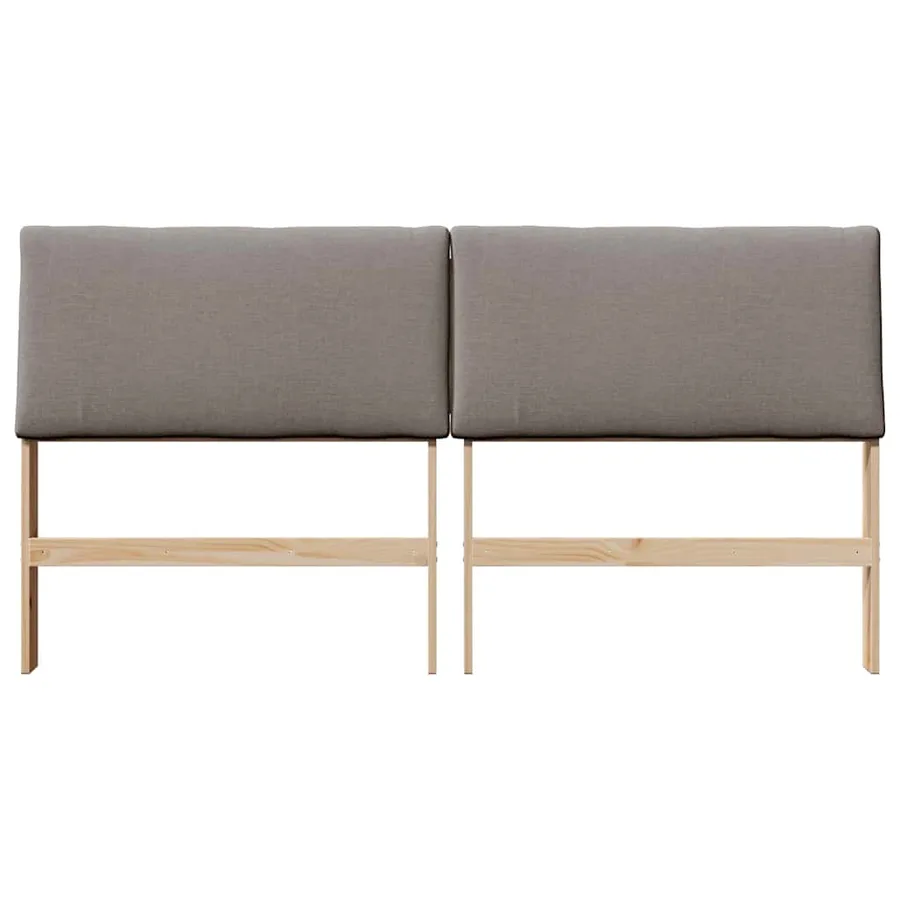 Tête de lit capitonnée Taupe 180 cm Pin massif - 4