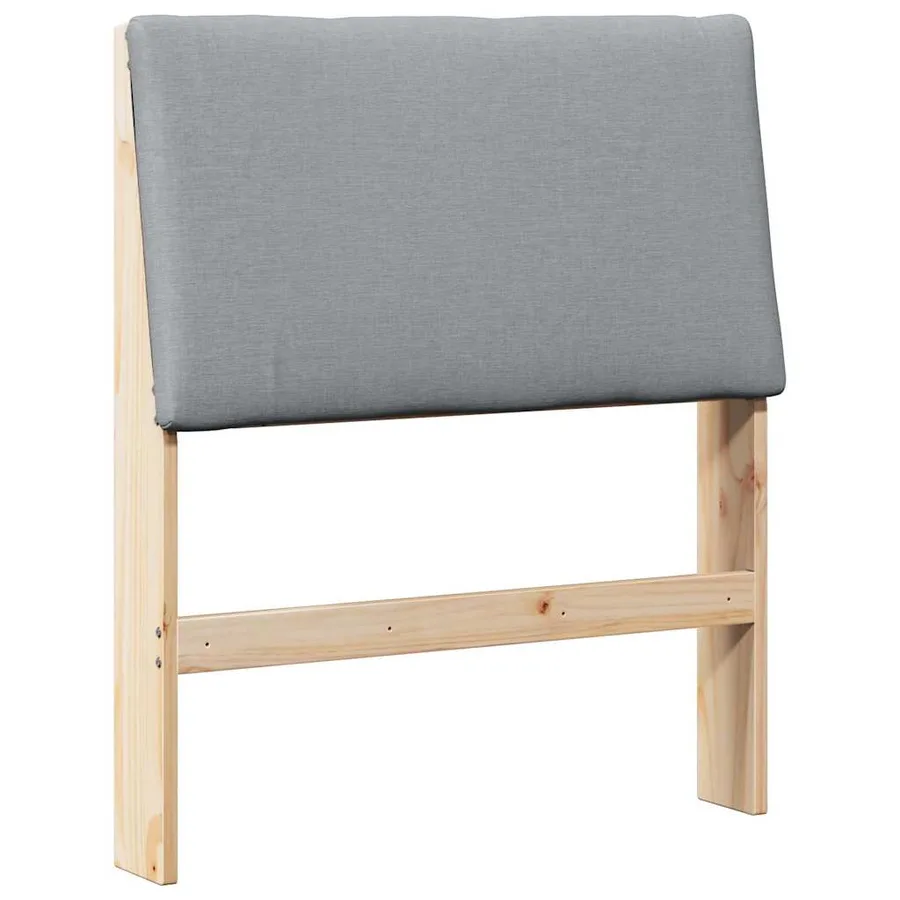 Tête de lit capitonnée Gris clair 75 cm Pin massif - 2