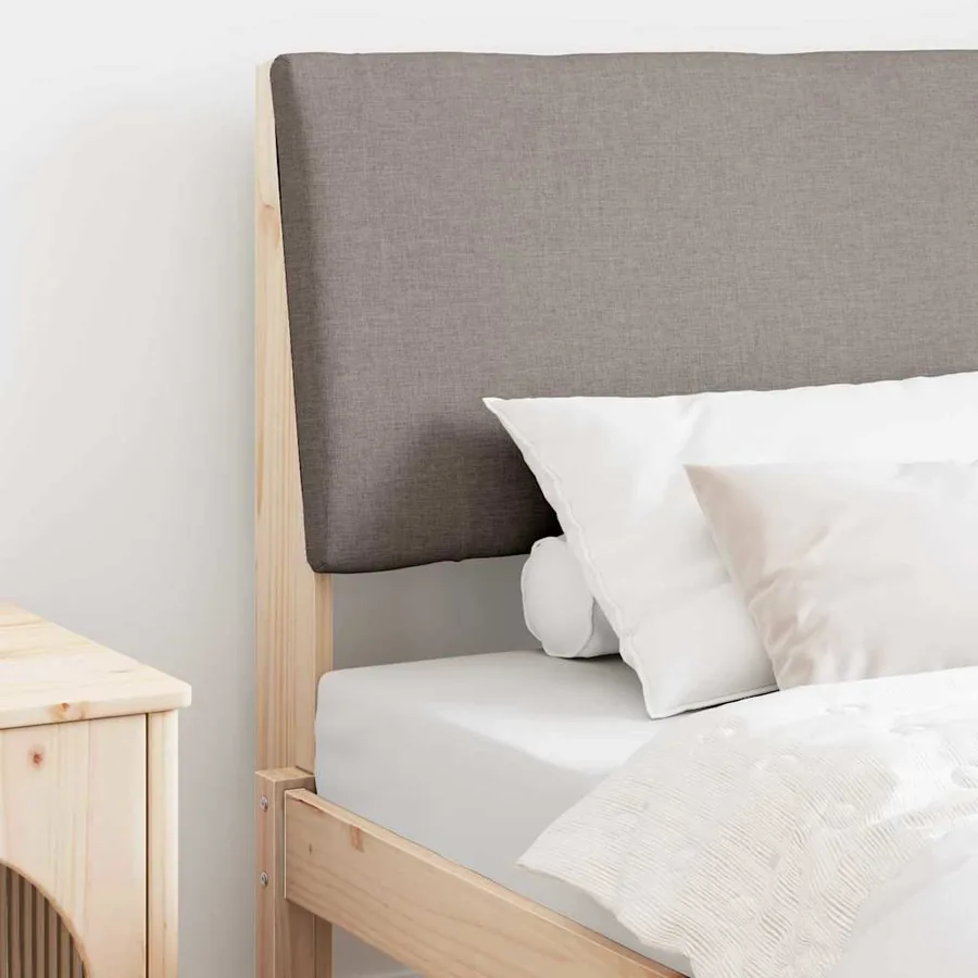 Tête de lit capitonnée Taupe 100 cm Pin massif