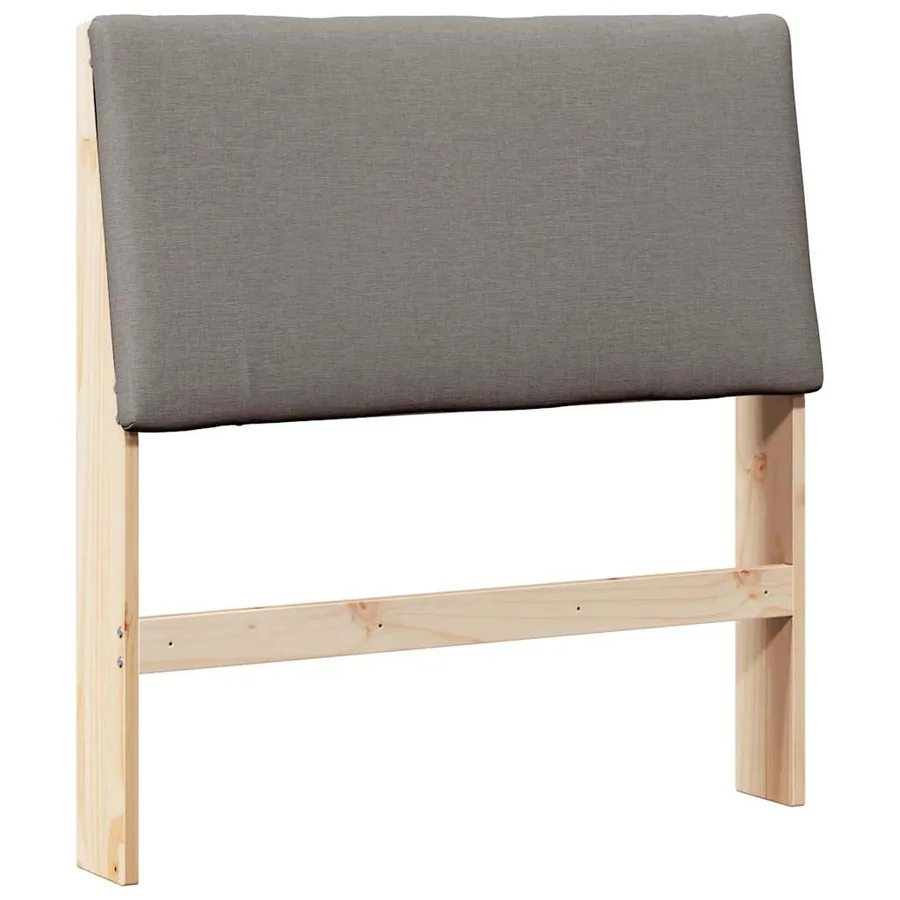 Tête de lit capitonnée Taupe 100 cm Pin massif - 2