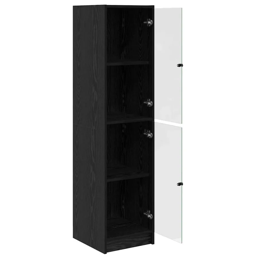 Haut Armoire Chêne noir 35 x 37 x 142 cm Bois d'ingénierie - 5
