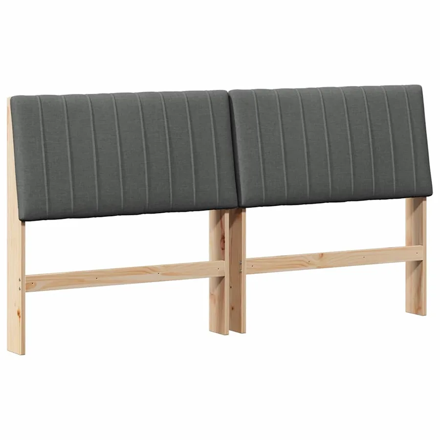 Tête de lit capitonnée Gris foncé 200 cm Pin massif - 2