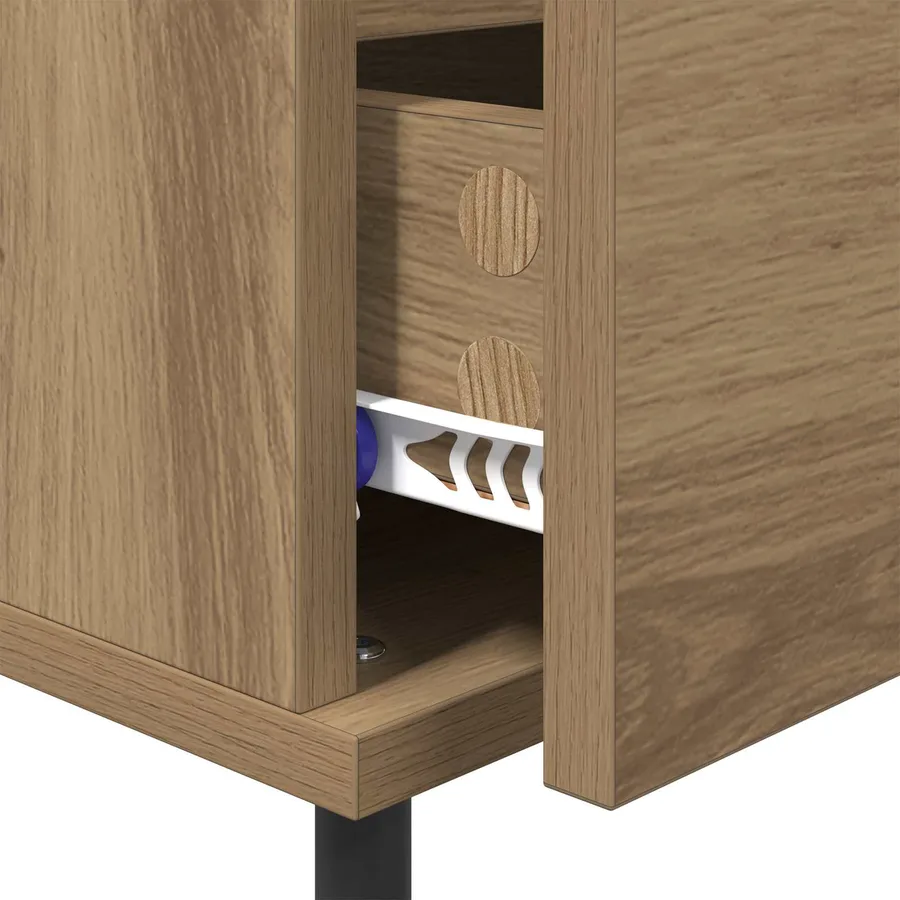 Cabinet de chevet Chêne artisanal 40 x 35 x 50 cm - 9