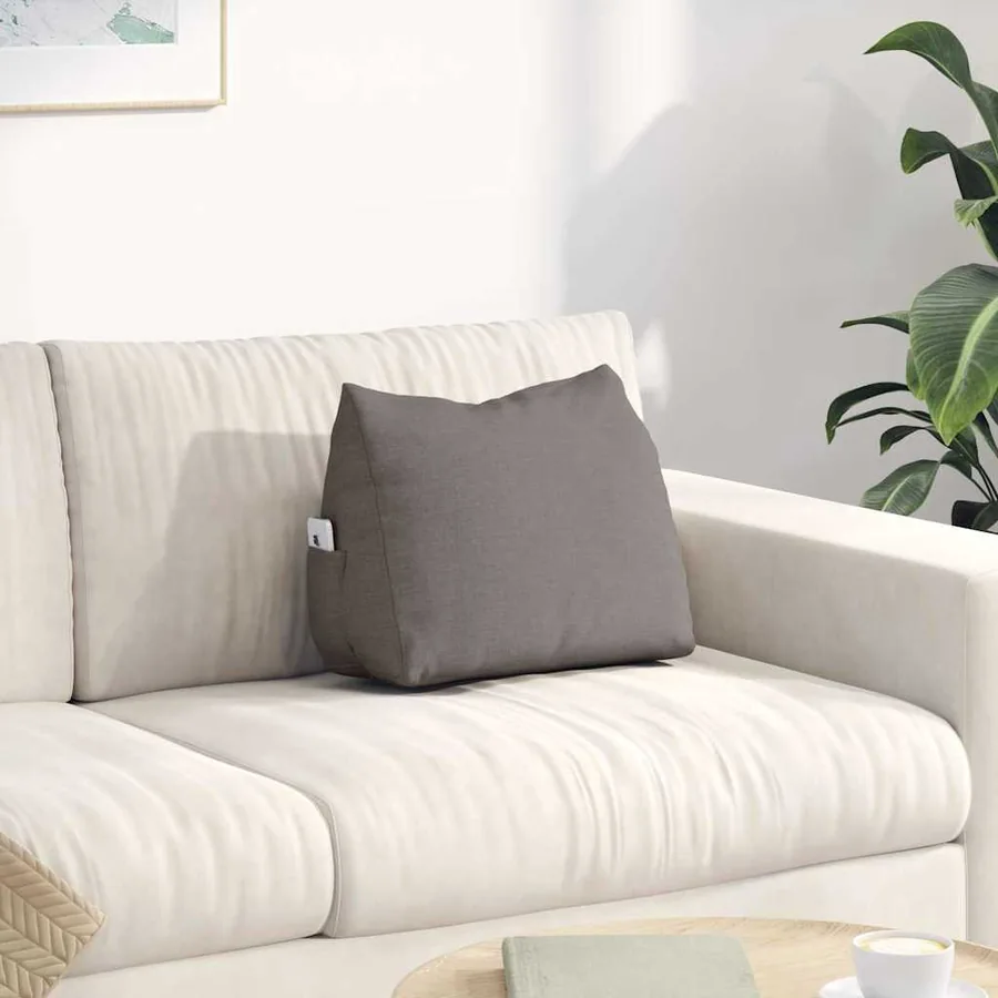 Coussin de Dos Taupe 45 x 20 x 35 cm tissu