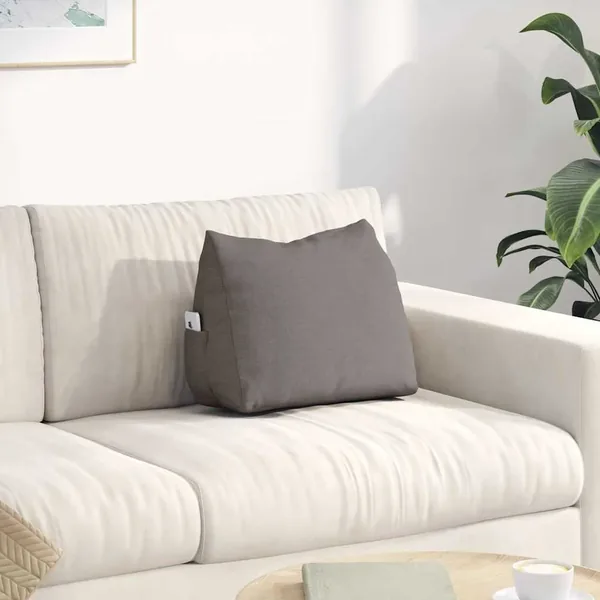 Coussin de Dos Taupe 45 x 20 x 35 cm tissu