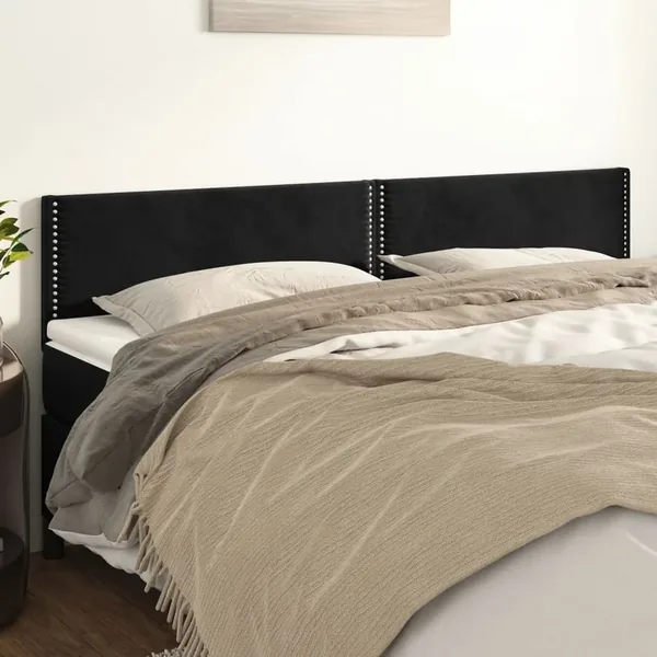 Têtes de lit Noir 180 x 5 x 78/88 cm Velours